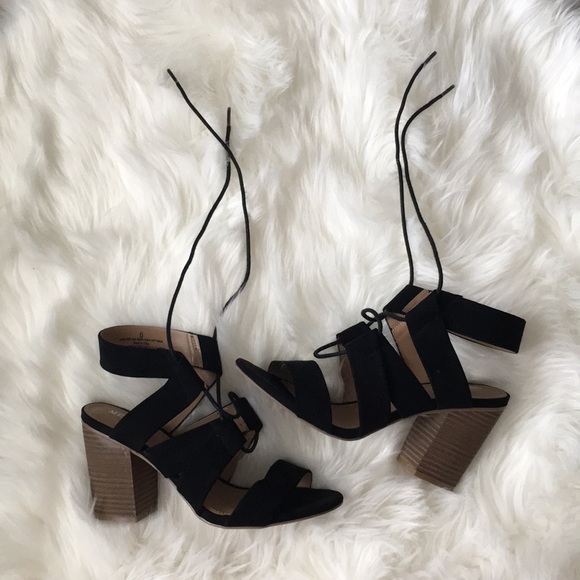 black chunky heels target